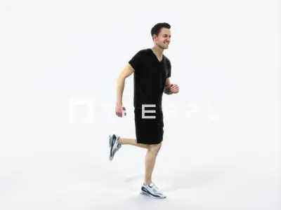 Virtue 02B Running Jogging Football Sports Man Low-poly 3D model