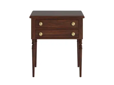 Antique Two-Drawer End Table 3D model