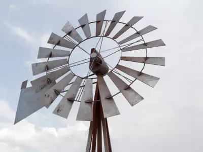 Wind Pump Low-poly 3D model