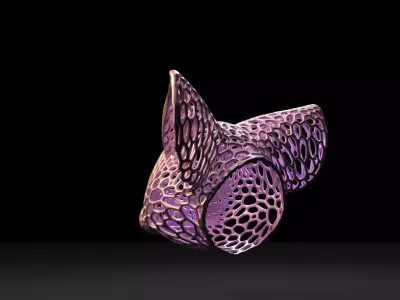 Pig head Voronoi 3D print model