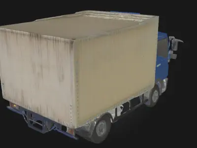Blue Cargo Truck  Reliable Transport Vehicle 3D model