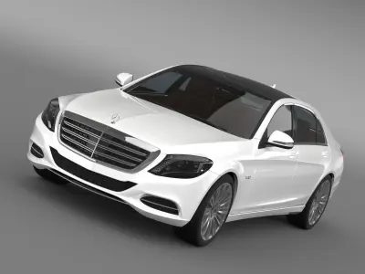 Mercedes Benz S 600 Lang V12 V222 2016 3D model