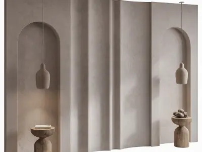 61 Wall Headboard Composition 3D model