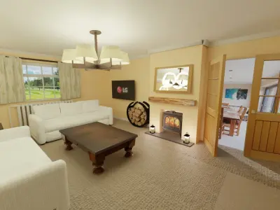 Living Room 3D model 12