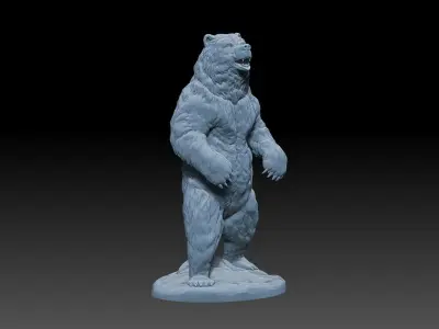 Bear Statue Print Ready 3D model