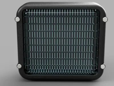 Reflector box with light 3D print model