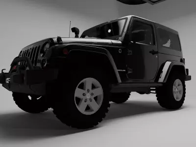 Jeep Wrangler Rubicon Low-poly 3D model