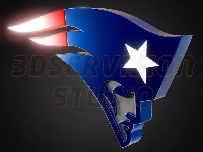 New England Patriots logo - Cinematic - 3D print 3D model