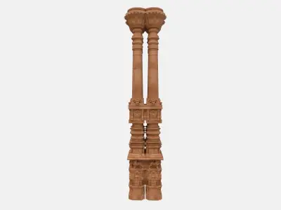 temple pillar 3D model
