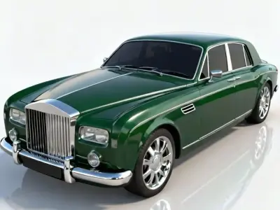 Classic Green Luxury Sedan 3D Model Low-poly 3D model