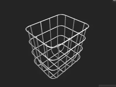 Wire Bin M09 Low-poly 3D model