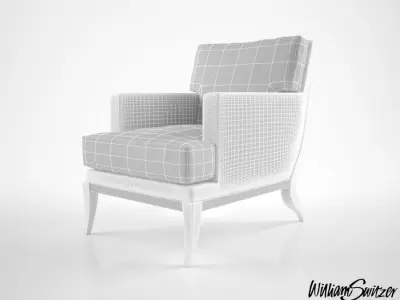 William Switzer Large Chaise Apollon Chair 3D model