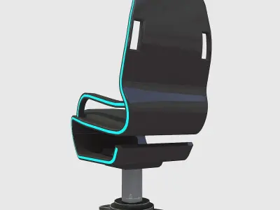 3D SCI FI ARMCHAIR Low-poly 3D model