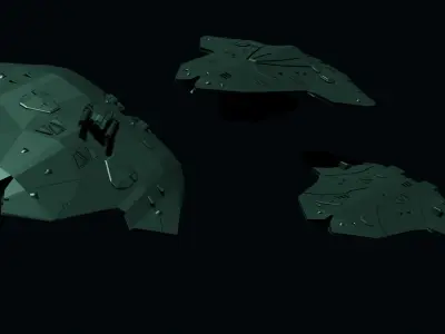 Spaceship corvettes Free 3D print model