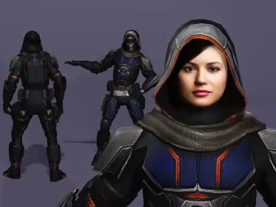 Realistic Female Taskmaster Thunderbolts Olga Kurylenko marvel 3D model