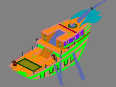 Game Steam Harbour - Goblin Breaking 02 3D model