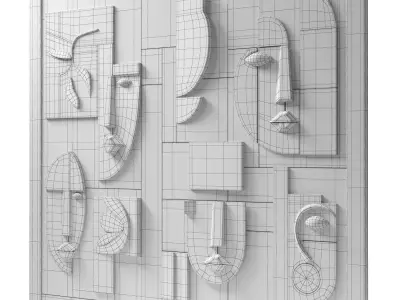 Decorativ panel face 35 3D model