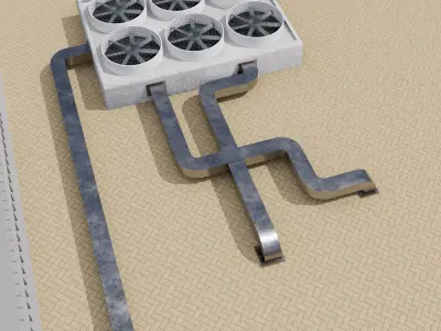 Skyscraper 3D model world trade center in york city Low-poly 3D model