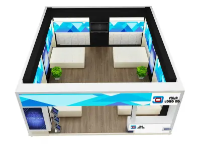 Booth Exhibition Stand a412d  3D model