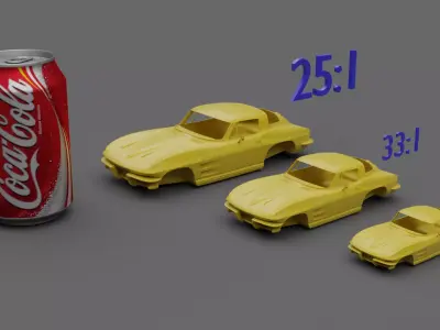 Stingray C2 coupe 1963-1967 3D print model