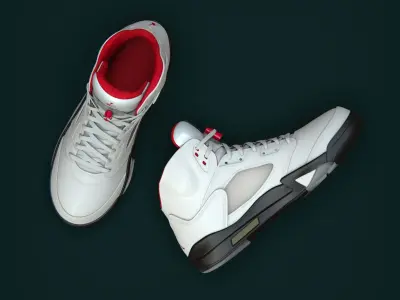 11-Sneakers air jordan 3D model