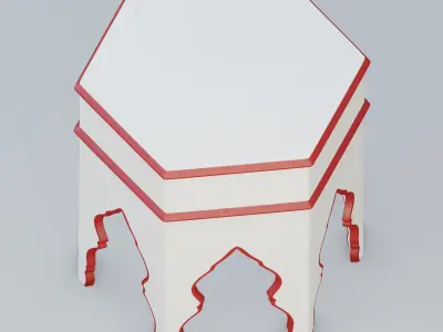 Moroccan accent table 3D model