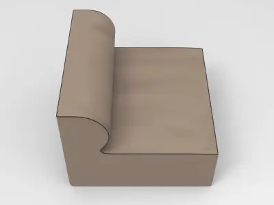 Polk Sofa Low-poly 3D model