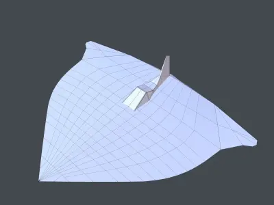Spaceship angel Low-poly 3D model