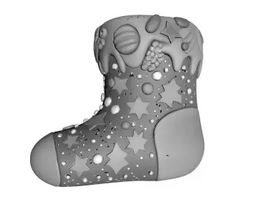 Christmas Socks 3D Printable Model 3D print model