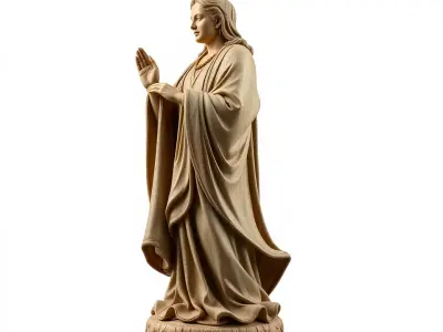 Divine Serenity Statue model pack Low-poly 3D model