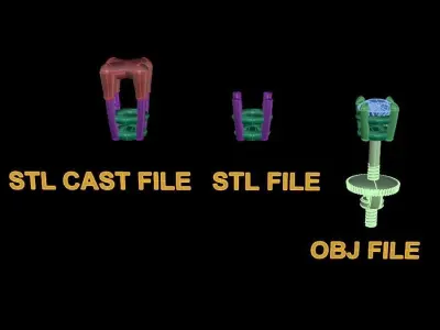 4-Prong Solitaire Earring 3MM 3D print model