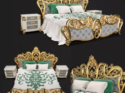 Luxury Classic Bed 3D model