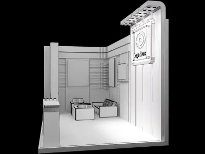 Booth Exhibition Stand a148 3D model