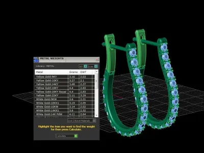 Jewelry Earrings 3D print model buy