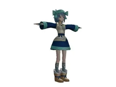 Fully Rigged Female Anime Character Kamiki Sora 3D model