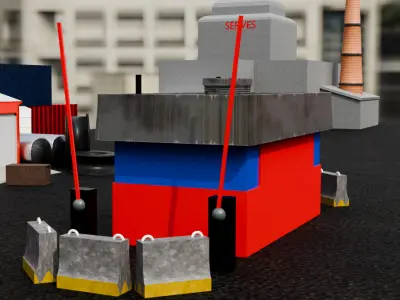 Service station 3D model
