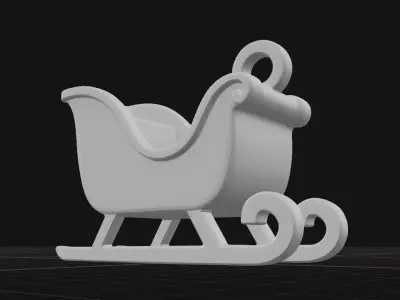 Ornament sleigh 3D print model