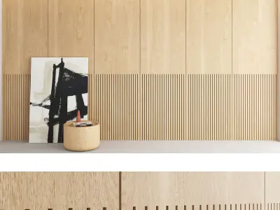 Decorative wall panel set 20 3D model