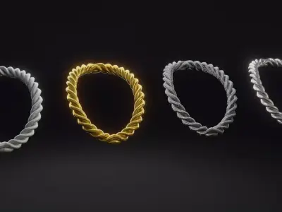 Spiral Chains - 4 Pack Low-poly 3D model