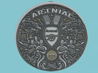 Arsenal FC Medallion Football 3D print model