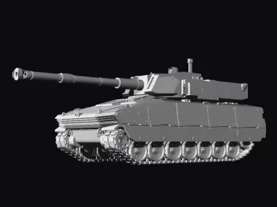 Otokar tulpar medium tank 3D print model
