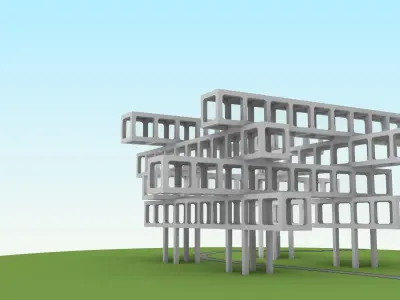 Vierendiel frame model 3D model