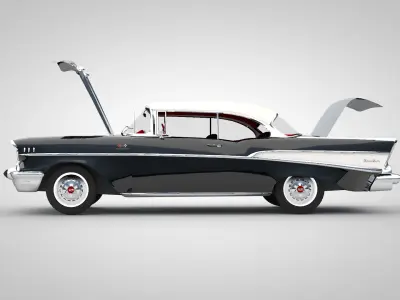 Car Chevy Bel Air Black 3D model