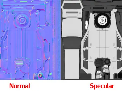 car Lowpolygon Low-poly 3D model