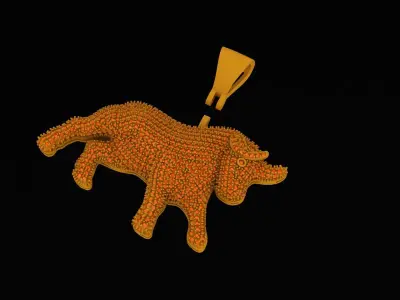 Damion Bull Locket  Bold  Elegant Luxury Jewelry Piece 3D print model