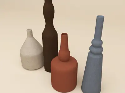 Decorative vases 2 Free 3D model