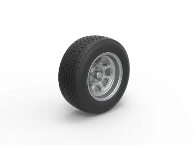 Wheel of Dirt Modified stock car V1 Scale 1 to 25 3D print model