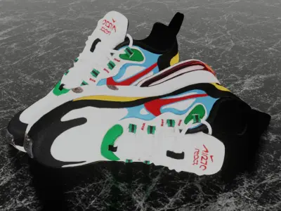 NIKE AIR MAX 270 REACT 3D SHOES Low-poly 3D model