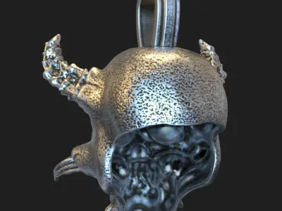 Demon  pendant jewelry skull vol1 3D print model