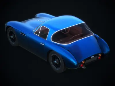 TVR Grantura Authentic Car Game Ready Low-poly 3D model
